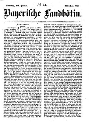 Bayerische Landbötin Sonntag 28. Januar 1855