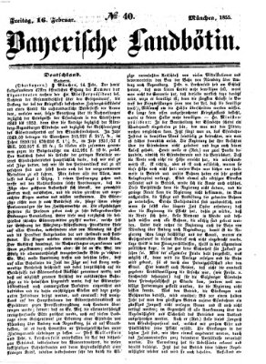 Bayerische Landbötin Freitag 16. Februar 1855