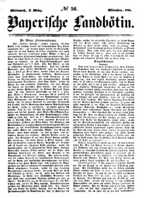 Bayerische Landbötin Mittwoch 7. März 1855