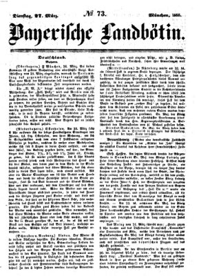 Bayerische Landbötin Dienstag 27. März 1855