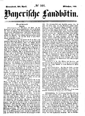 Bayerische Landbötin Samstag 28. April 1855