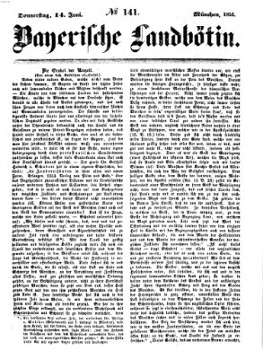 Bayerische Landbötin Donnerstag 14. Juni 1855