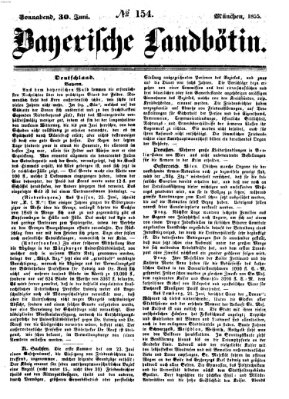 Bayerische Landbötin Samstag 30. Juni 1855