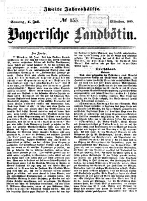 Bayerische Landbötin Sonntag 1. Juli 1855