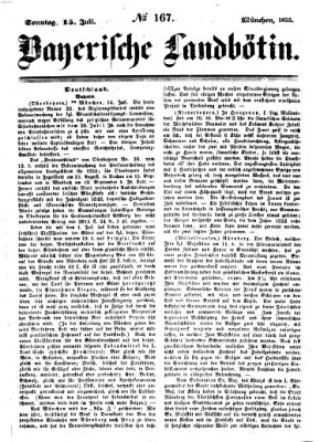 Bayerische Landbötin Sonntag 15. Juli 1855