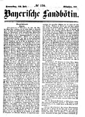 Bayerische Landbötin Donnerstag 19. Juli 1855