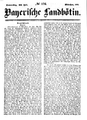 Bayerische Landbötin Thursday 26. July 1855