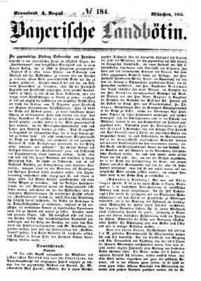 Bayerische Landbötin Samstag 4. August 1855