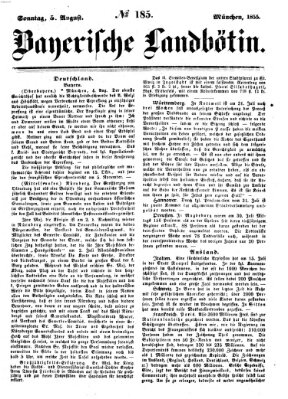 Bayerische Landbötin Sonntag 5. August 1855