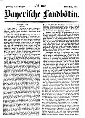 Bayerische Landbötin Freitag 10. August 1855