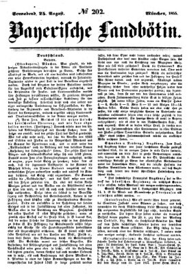 Bayerische Landbötin Samstag 25. August 1855