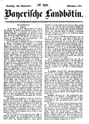 Bayerische Landbötin Dienstag 25. September 1855