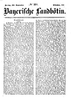 Bayerische Landbötin Freitag 28. September 1855