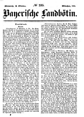 Bayerische Landbötin Mittwoch 3. Oktober 1855