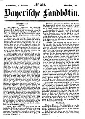Bayerische Landbötin Samstag 6. Oktober 1855