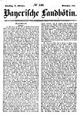 Bayerische Landbötin Dienstag 9. Oktober 1855