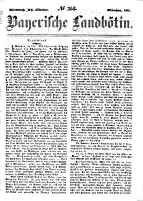 Bayerische Landbötin Mittwoch 24. Oktober 1855