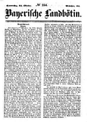 Bayerische Landbötin Donnerstag 25. Oktober 1855