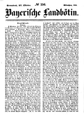 Bayerische Landbötin Samstag 27. Oktober 1855