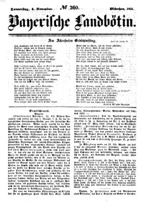 Bayerische Landbötin Donnerstag 1. November 1855