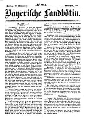 Bayerische Landbötin Freitag 2. November 1855