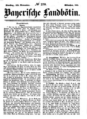 Bayerische Landbötin Dienstag 13. November 1855