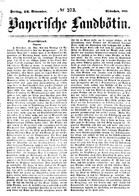 Bayerische Landbötin Freitag 16. November 1855