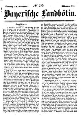 Bayerische Landbötin Sonntag 18. November 1855