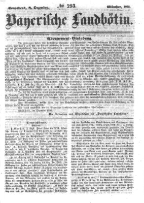 Bayerische Landbötin Samstag 8. Dezember 1855