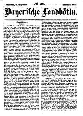 Bayerische Landbötin Sonntag 9. Dezember 1855