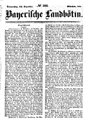 Bayerische Landbötin Donnerstag 13. Dezember 1855