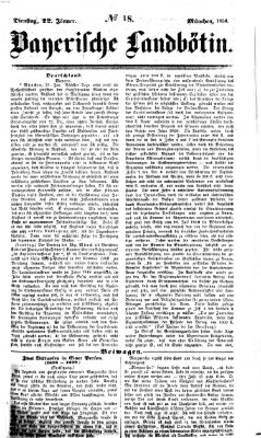 Bayerische Landbötin Dienstag 22. Januar 1856