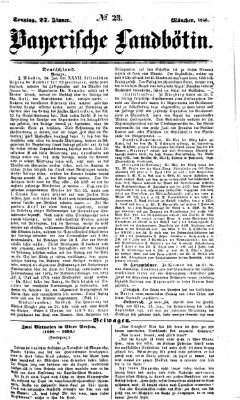 Bayerische Landbötin Sonntag 27. Januar 1856