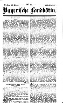 Bayerische Landbötin Dienstag 29. Januar 1856