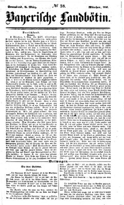 Bayerische Landbötin Samstag 8. März 1856