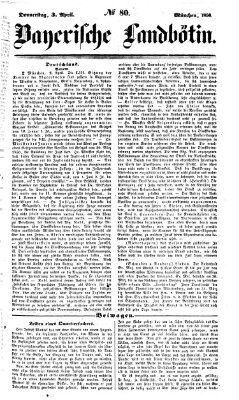 Bayerische Landbötin Donnerstag 3. April 1856