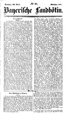 Bayerische Landbötin Sonntag 20. April 1856