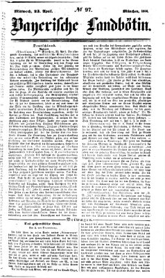 Bayerische Landbötin Mittwoch 23. April 1856