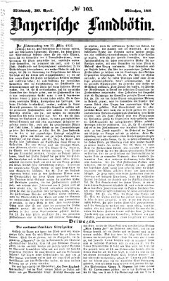 Bayerische Landbötin Mittwoch 30. April 1856