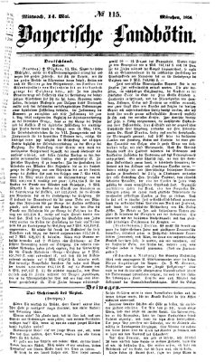 Bayerische Landbötin Mittwoch 14. Mai 1856