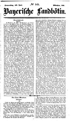 Bayerische Landbötin Donnerstag 19. Juni 1856