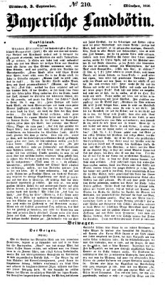 Bayerische Landbötin Mittwoch 3. September 1856