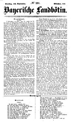 Bayerische Landbötin Dienstag 16. September 1856