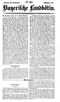 Bayerische Landbötin Freitag 26. September 1856