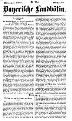 Bayerische Landbötin Mittwoch 1. Oktober 1856