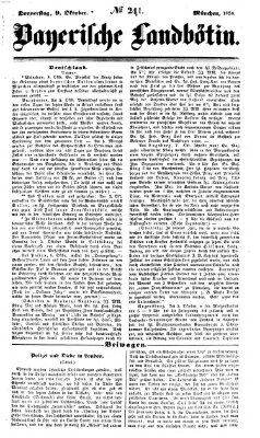 Bayerische Landbötin Donnerstag 9. Oktober 1856