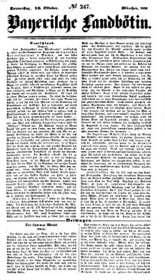 Bayerische Landbötin Donnerstag 16. Oktober 1856