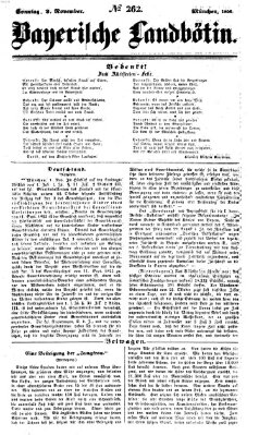 Bayerische Landbötin Sonntag 2. November 1856