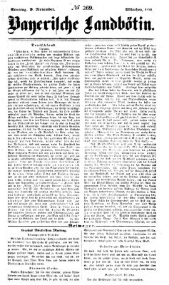 Bayerische Landbötin Sonntag 9. November 1856