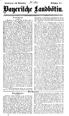 Bayerische Landbötin Donnerstag 20. November 1856